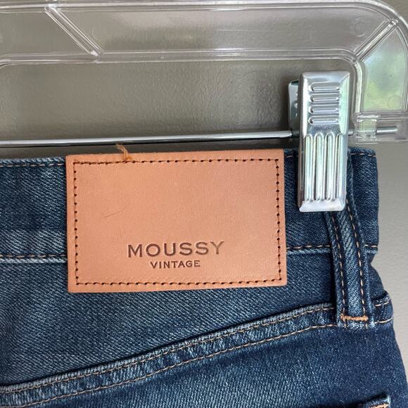 NWOT Moussy MV VELMA‎ SKINNY JEAN DARK BLUE Size 24 Slightly Distressed Classic - Picture 14 of 16